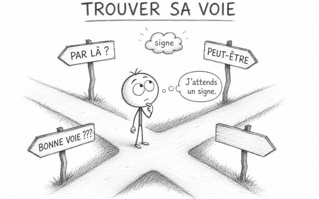 Trouver sa voie professionnelle : le héros attend un signe au carrefour