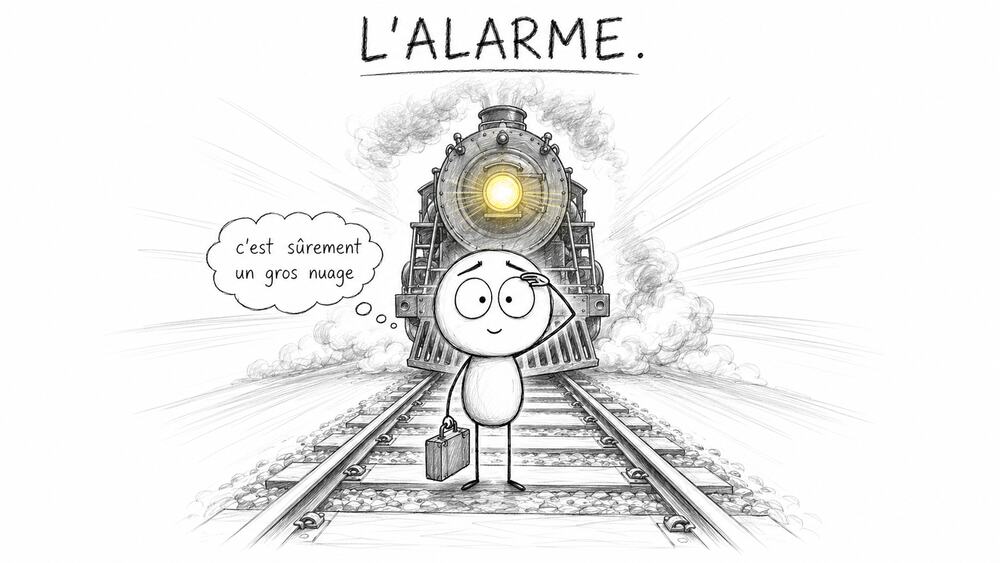 Sortir d'un travail qui vous abîme 6 L'alarme : le train qu'on prend pour un nuage