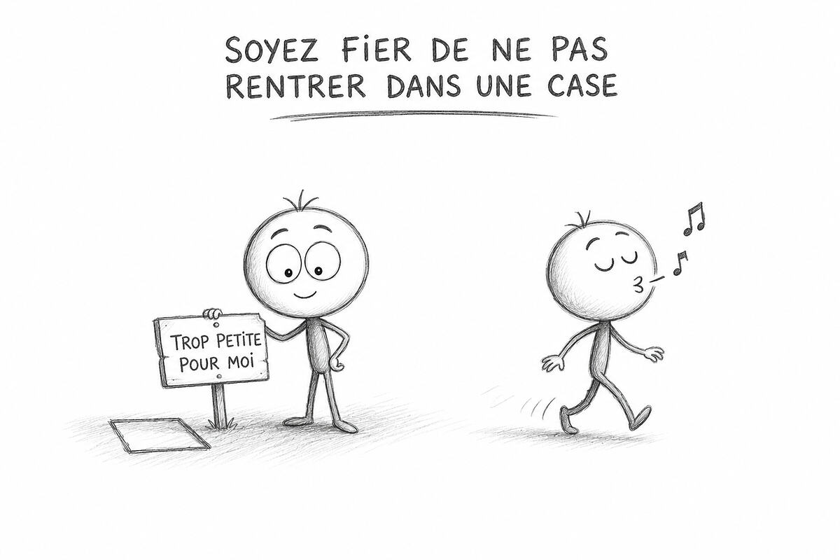 Fier de ne pas rentrer dans une case : trouver une voie à sa taille