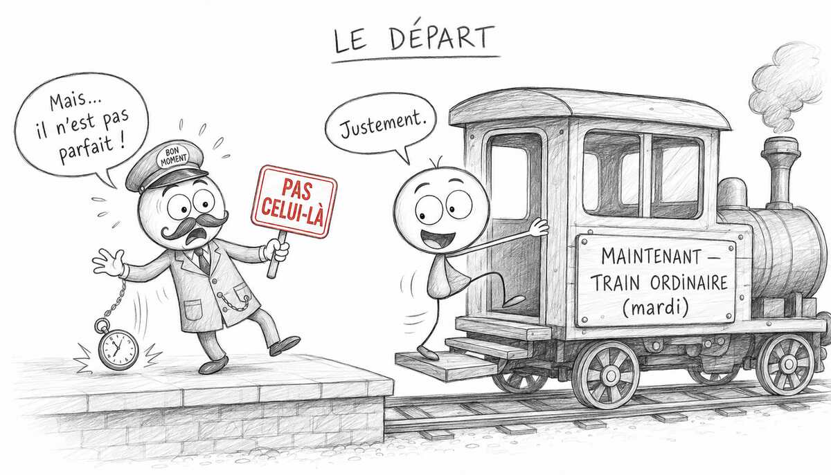 Passer à l’action sans attendre le bon moment : monter dans le train ordinaire